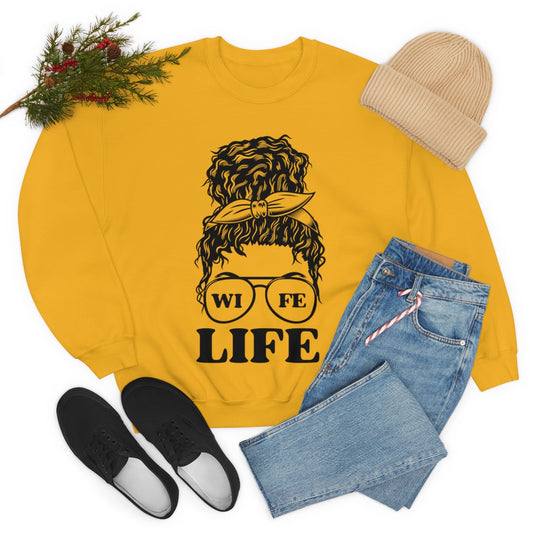 Wife Life Heavy Blend™ Crewneck Sweatshirt